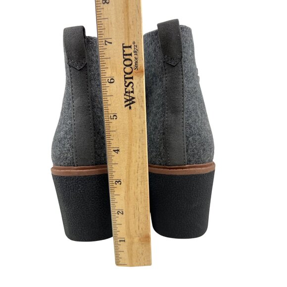 Dr. Scholl's Amber Women's Bootie Boot Wool Wedge Grey Zip Comfort size 9.5 NEW - Picture 7 of 10